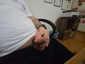 Big Italian Dick Cumming in Office Desk