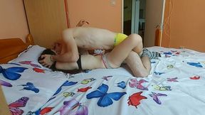 happy teen couple films their passionate lovemaking - amateur homemade