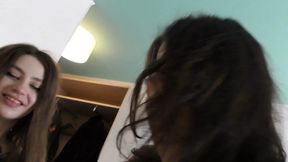 Cute Teen Student welcomes Pounded and Gives Blowjob in Amateur Threesome