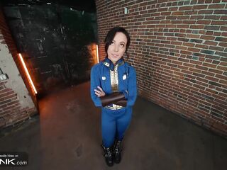 VR Conk: Hawt Lucy In Uniform Gives A Unfathomable Oral-sex & Takes A Giant Rod In Her Booty In Fallout Movie Game Cosplay Parody pt.three