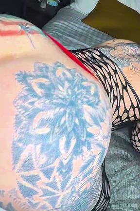 BBC Slut in Fishnets Worships That Big Dick. POV
