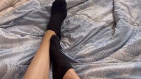 Sexy Twink Boy Plays with Socks and Feet