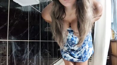 American Stepmom Solo Golden Shower Big Natural Tits Messy Masturbation
