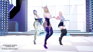 [MMD] Kep1er - Up! Ahri Seraphine Kaisa Hot Kpop Dance League Of Legends KDA AllOut