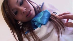 Slim Japanese Teen Sucks and Fucks a Hard Cock Dry