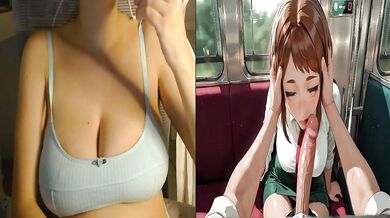Train Fuck Cum-Covered Coeds- Anime Porn React