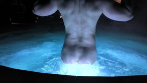 Steamy Asian Muscle God: Hot Tub Flex, Ass Tease & Poolside Cum Explosion