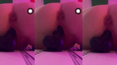 Red head slut creaming all over bbc dildo