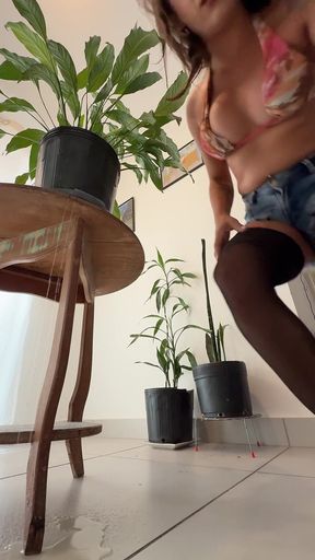 Compilation 12 - Peeing on the Flowers of a Poor Little Plant!!