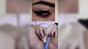 BBW SEXY HOT WHITE GIRL MASTURBATE&DO OIL MASSAGE WITH BANANA&CREAM - CREAMPIE KINKY FETISH MASTURBATION ARABIAN SNOWWHITE