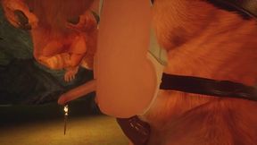 Centaur’s Titanic Cock Destroyed Furry Cave Anal Creampie
