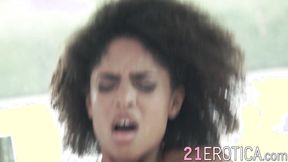 ”Satisfying ebony Luna Corazon missionary booty drilled after BJ”