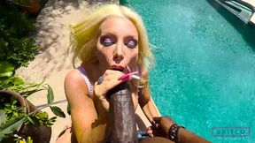 horny brittany andrews gags on landscaper lexington s rod!
