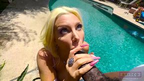 horny brittany andrews gags on landscaper lexington s rod!