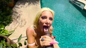 horny brittany andrews gags on landscaper lexington s rod!