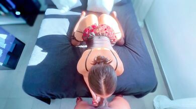 My Big Ass Colombian Neighbor Grinding Hard on My Big Cock