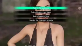 Lustful animated girlfriend shows off her curvy body in a seductive outfit as she