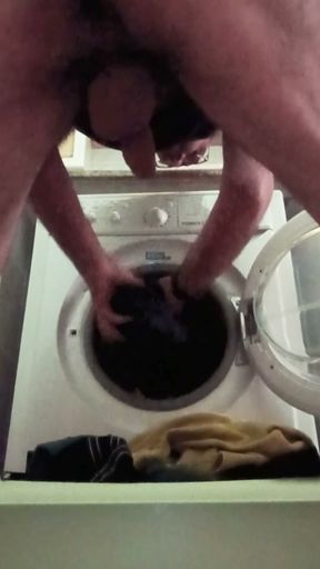 Pee in the laundry room   Clip 1