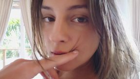 Melena A enchants with sultry charm in daring Dominican hotel fantasy