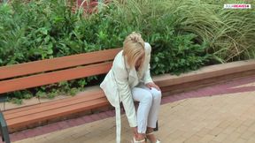 I cum his cock with my feet