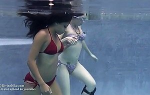 Girls underwater