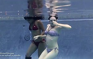 Girls underwater