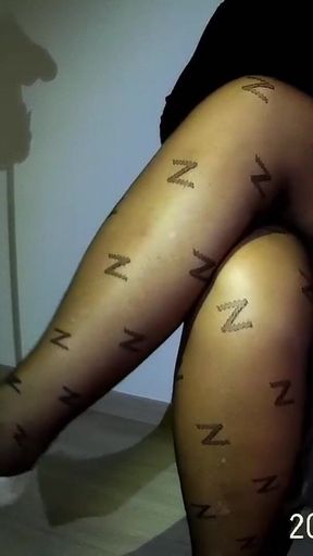 Shoe Dangling in Pantyhose.