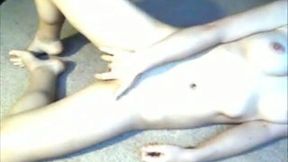 My sweet and beautiful GF masturbates and I fuck her well