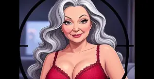 Mature mom Sweetbutterfly gives a deepthroat gilf blowjob from her younger lover
