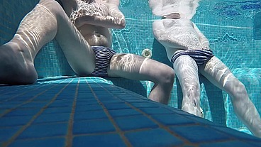 Stepdad and Son Finally Alone in the Home Jacuzzi