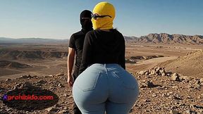 Big-Ass Babe wiggles her juicy butt in a tiny thong