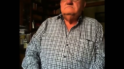 Grandpa Stroking on Webcam