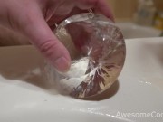 FETISH BRILLIANT SOLO MALE MASTURBATION IN BATH CLOSE UP DOWNSCALE 4K=1080P