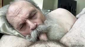 Cum Hungry Daddy Sucks Cock, Milked to the Last Drop