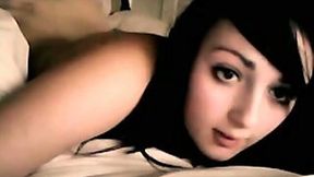 Beautiful amateur emo brunette gets nailed doggy by her BF on webcam