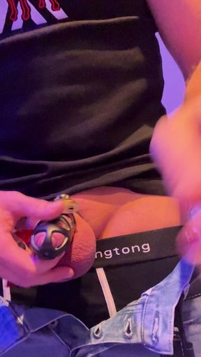 Sub Puppy Explodes Cum After Release of His Chastity Cage