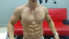 European Model Calvin Flexing and Nipple Show