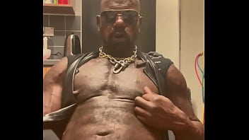 Black Muscle Leather and Rubber Cum Preview