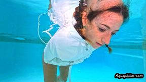 Aquaphilias- Mya Pleasure- Plays in a Straitjacket and Falls in the pool- PERIL