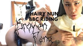Naughty Hairy Nun Rides Massive Black Cock – Forbidden Fetish