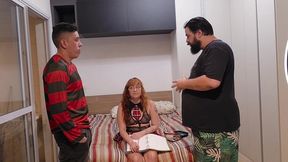 nerdy student gets scolded by two rough guys