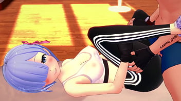 Sporty blue-haired girl gets fucked hard in 3D anime