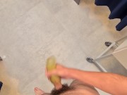 Masturbating in the changin room and hall | very risky
