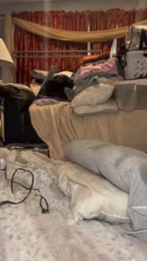 Riding my big dildo while using vibrator and humping pillow with lots of oil