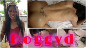 Trans Cindy doggystyle fuck and cumeating in the hotelroom