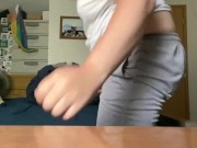 Luke Farts In Light Grey Shorts - Farting On Command