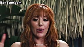 Bisex redhead MILF fucked in sailor 3way outdoors on vacation