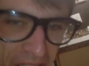 twink Triss Bliss drinking his piss from  glass dare