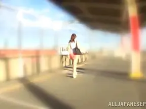 Sultry Japanese Chick Gives Bus Blowjob & Gets Her Big Boobs Covered in Cum
