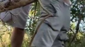 i was filming myself jerking off in the woods when a cute boy came and sucked me (and rimmed too)